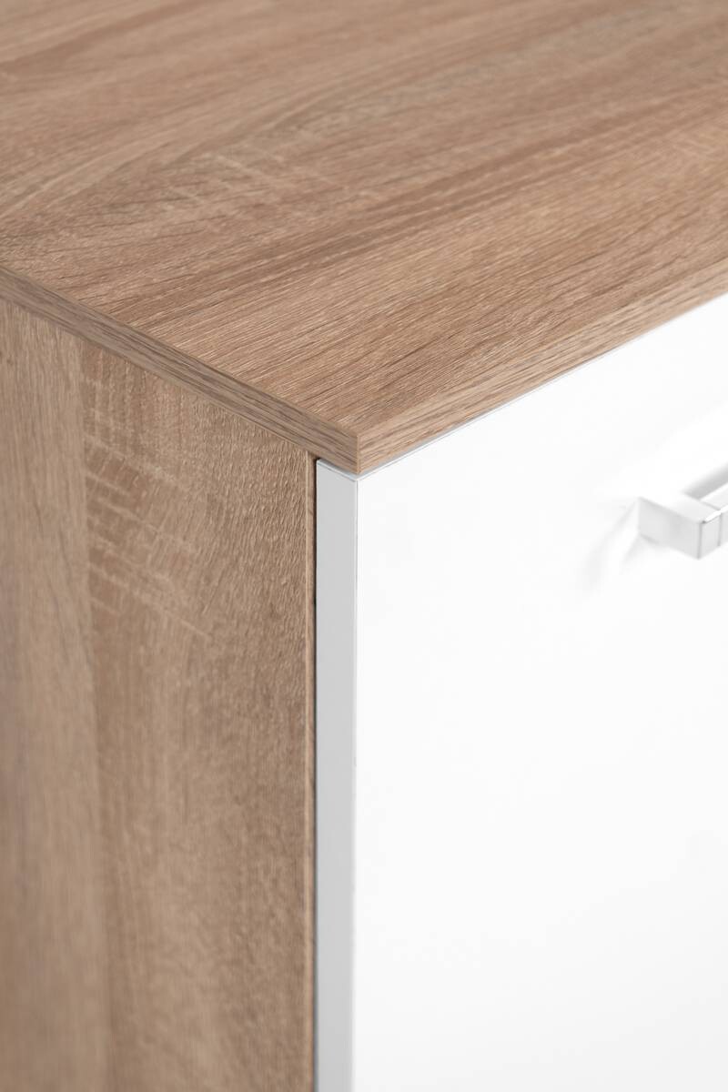 Sideboard Volos Eiche Sonoma Nachbildung weiß B/H/T: ca. 160x90x38 cm