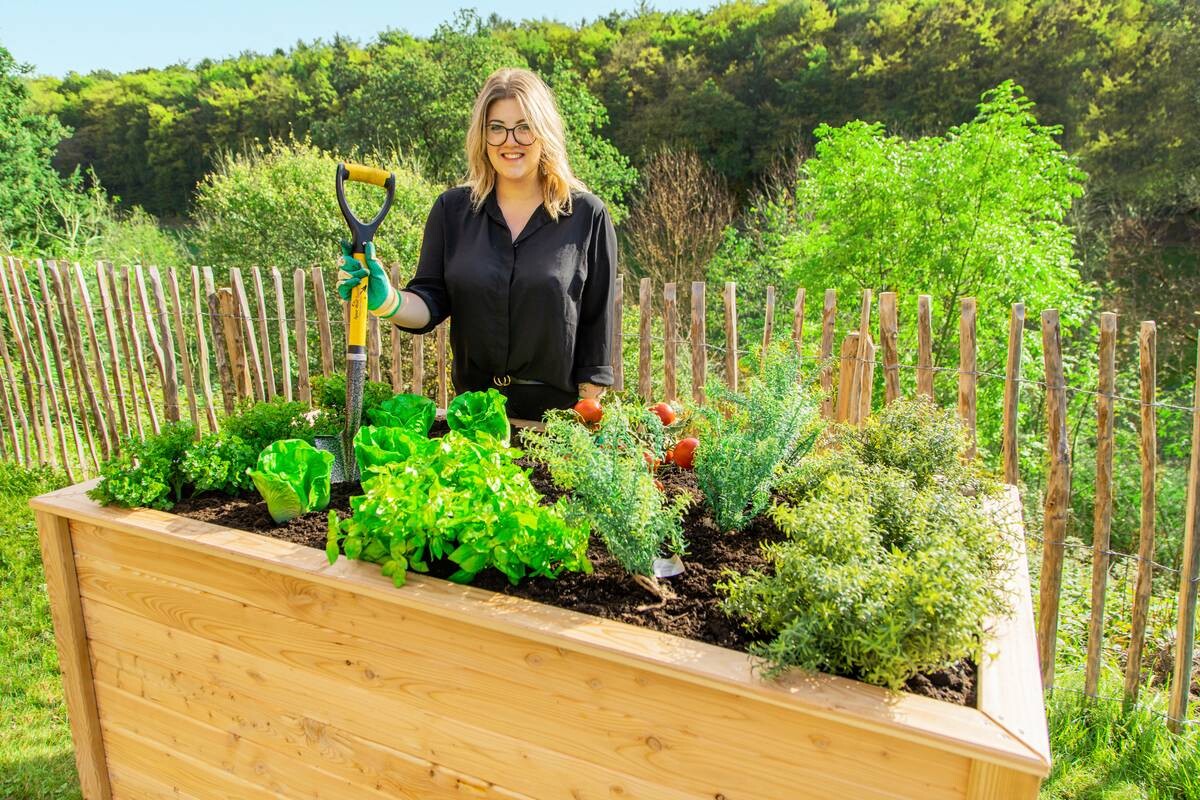 Westmann Hochbeet Lärche 170 natur Lärche B/H/L: ca. 90x84x170 cm