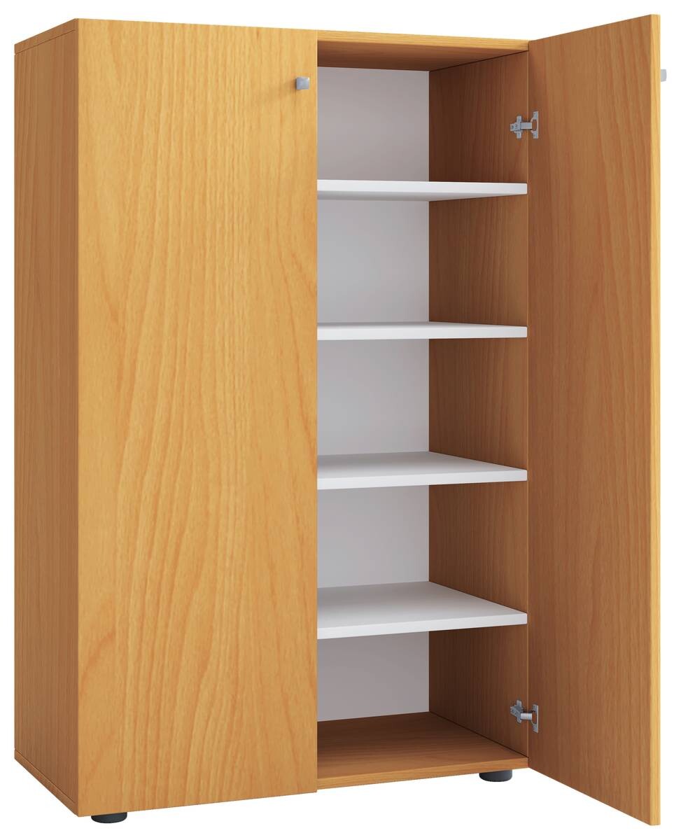 Schuhschrank Lona buche Nachbildung weiß B/H/T: ca. 70x110x39 cm