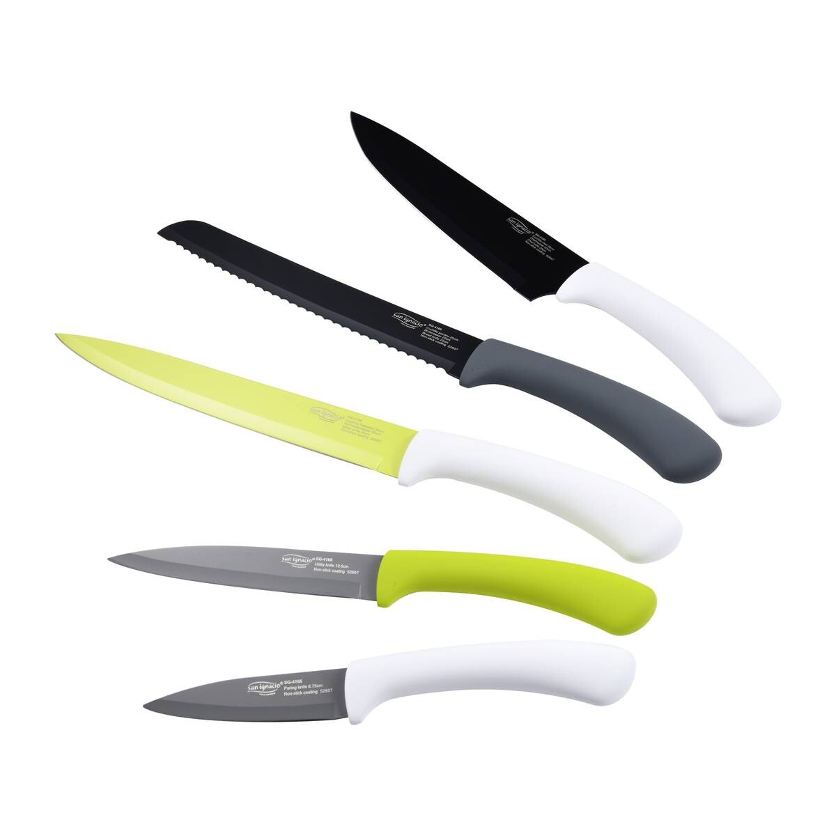 SAN IGNACIO Messerset Green multicolor Edelstahl 5 tlg.