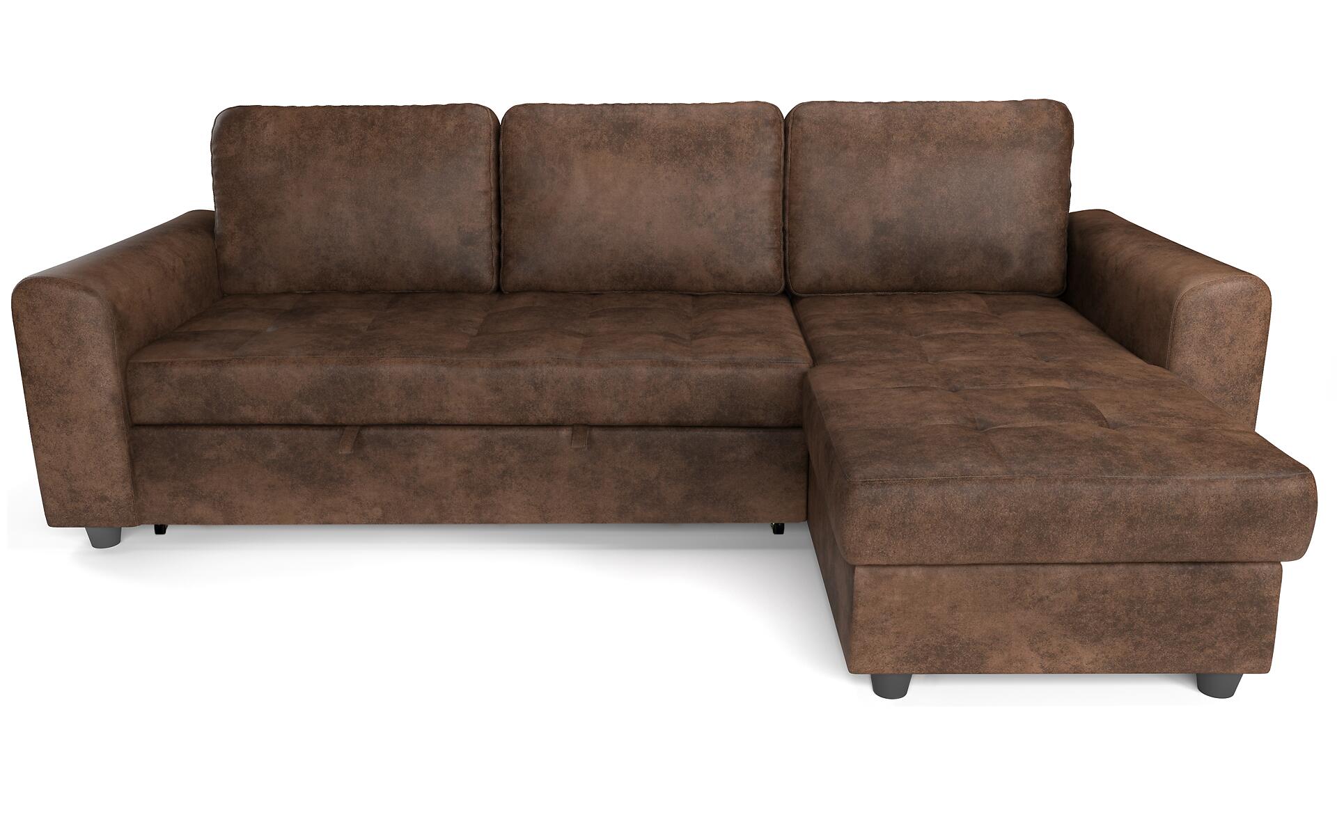 Ecksofa mit Bettfunktion und Bettkasten hellbraun Microfaser B/T: ca. 245x155 cm Ecksofa mit Bettfunktion und Bettkasten hellbraun Microfaser B/T: ca. 245x155 cm