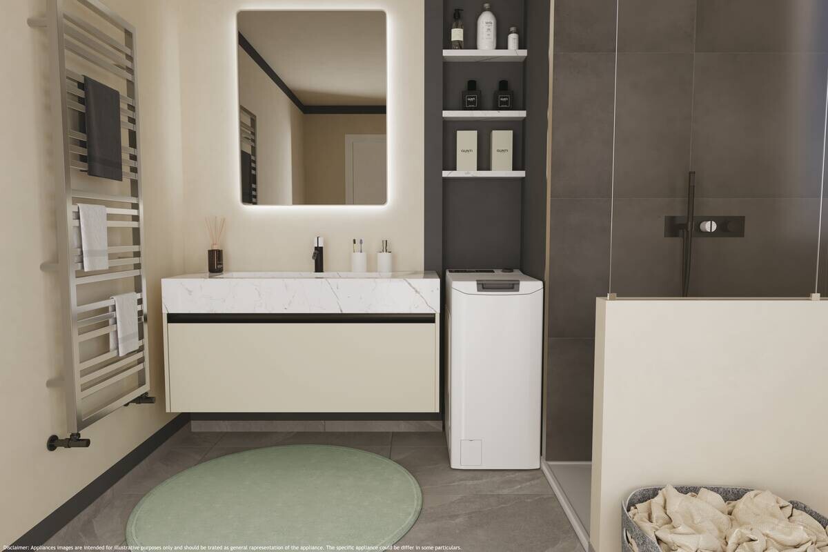 HOOVER Waschmaschine-Toploader THOQ474TM5-84 weiß ca. 7 kg