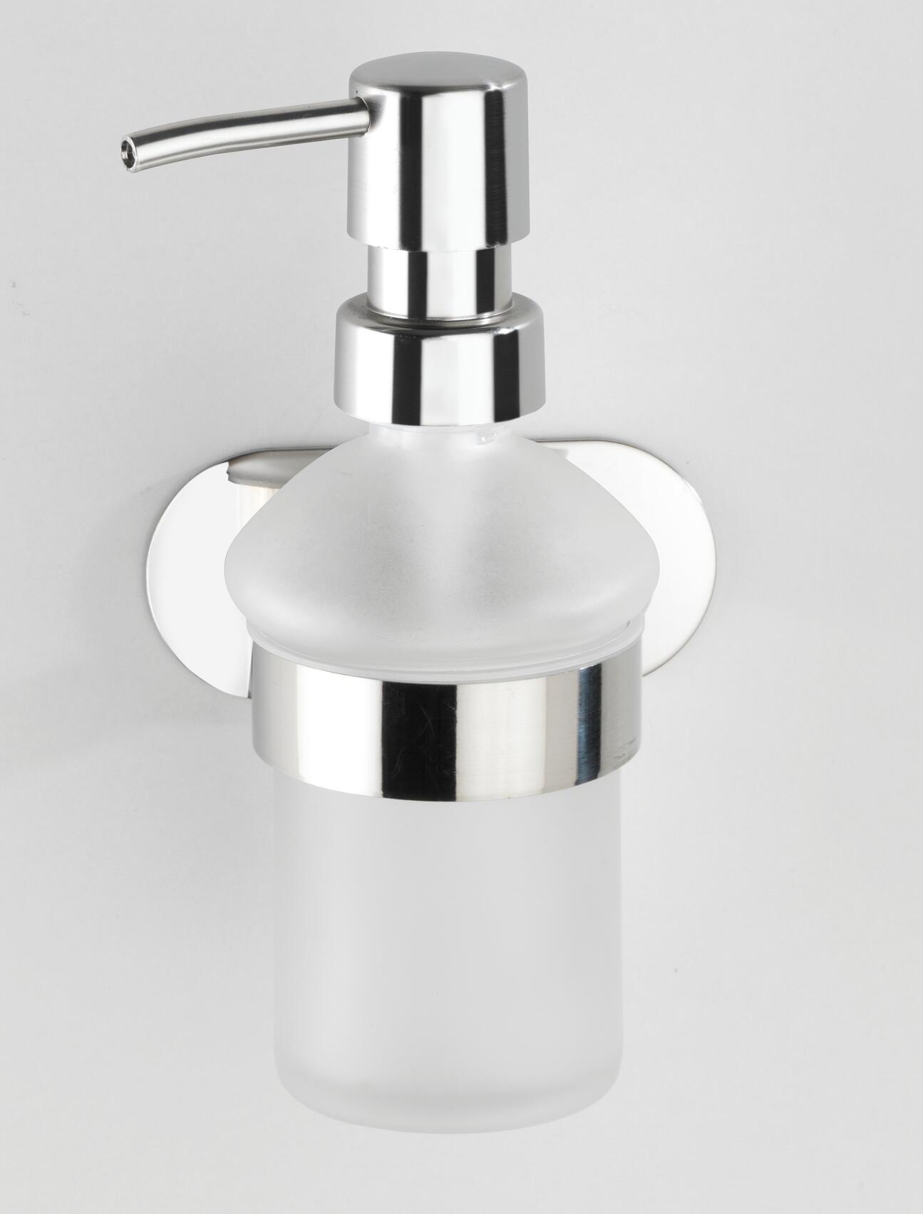 Turbo-Loc Seifenspender weiß silber Edelstahl B/H: ca. 10x17 cm
