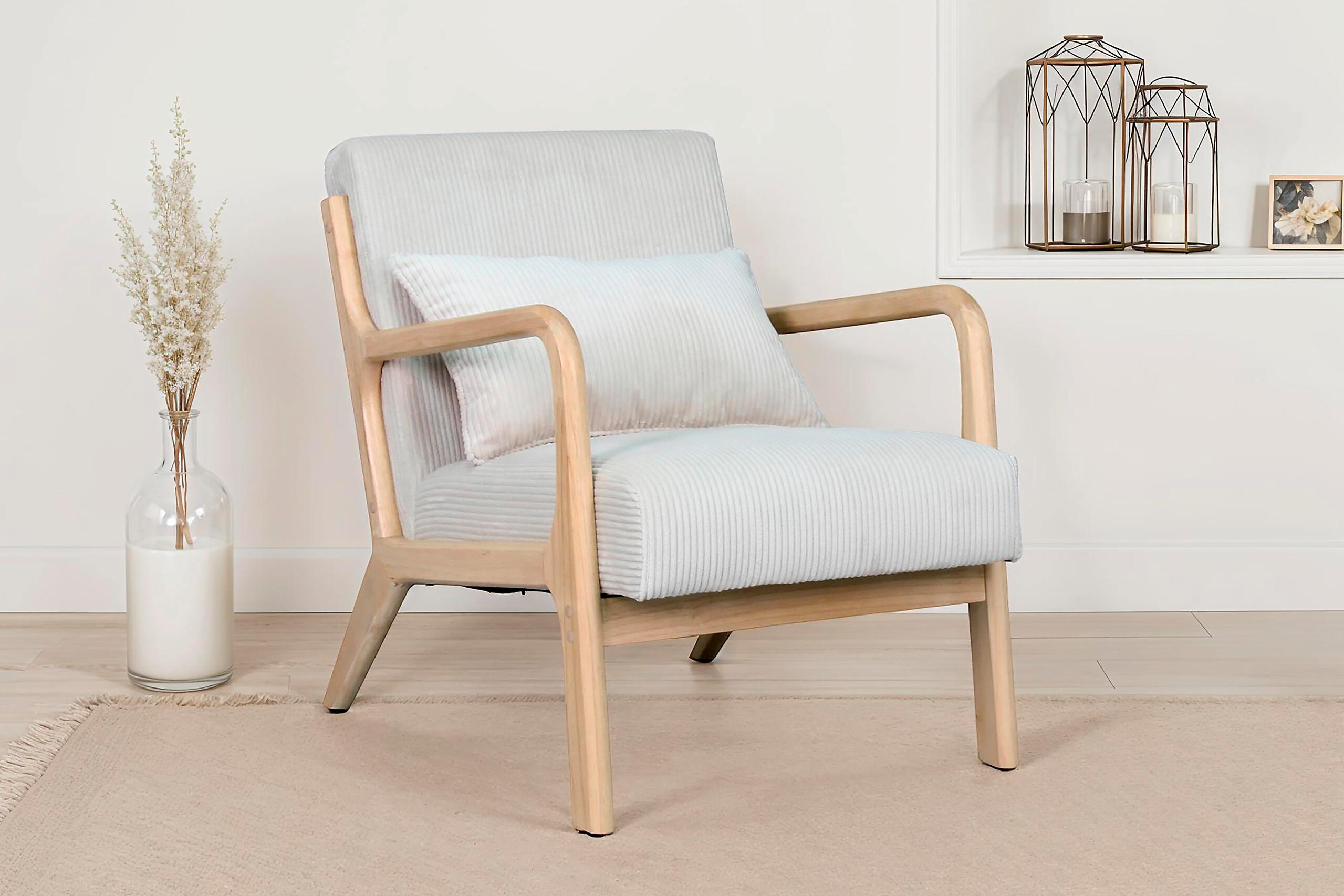 Sessel NOHR natur weiß B/H/T: ca. 65,2x80,6x76 cm