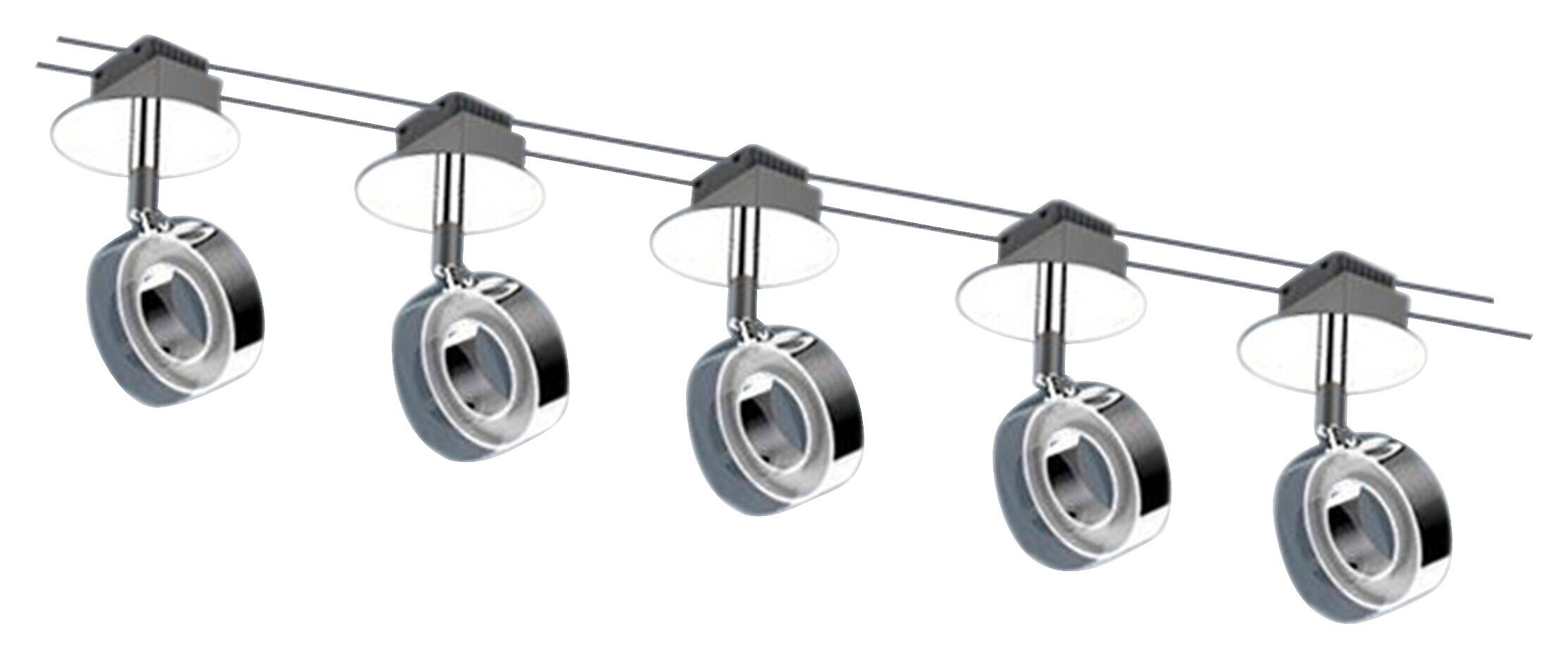 Näve Leuchten LED-Leuchten 1251042 stahlfarbig Metall Kunststoff B/H/T: ca. 6x12x50 cm 5 Brennstellen