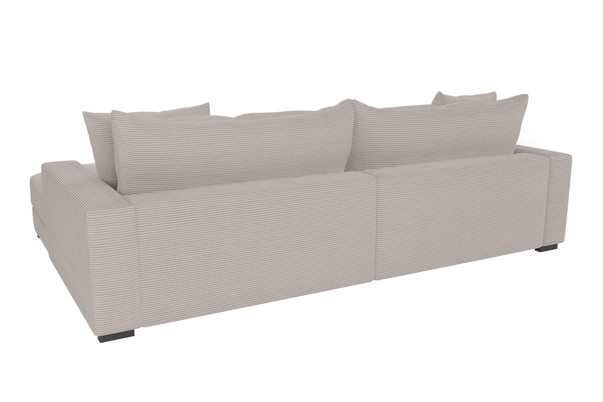 Ecksofa beige-grau Microfaser B/H/T: ca. 261x83x180 cm