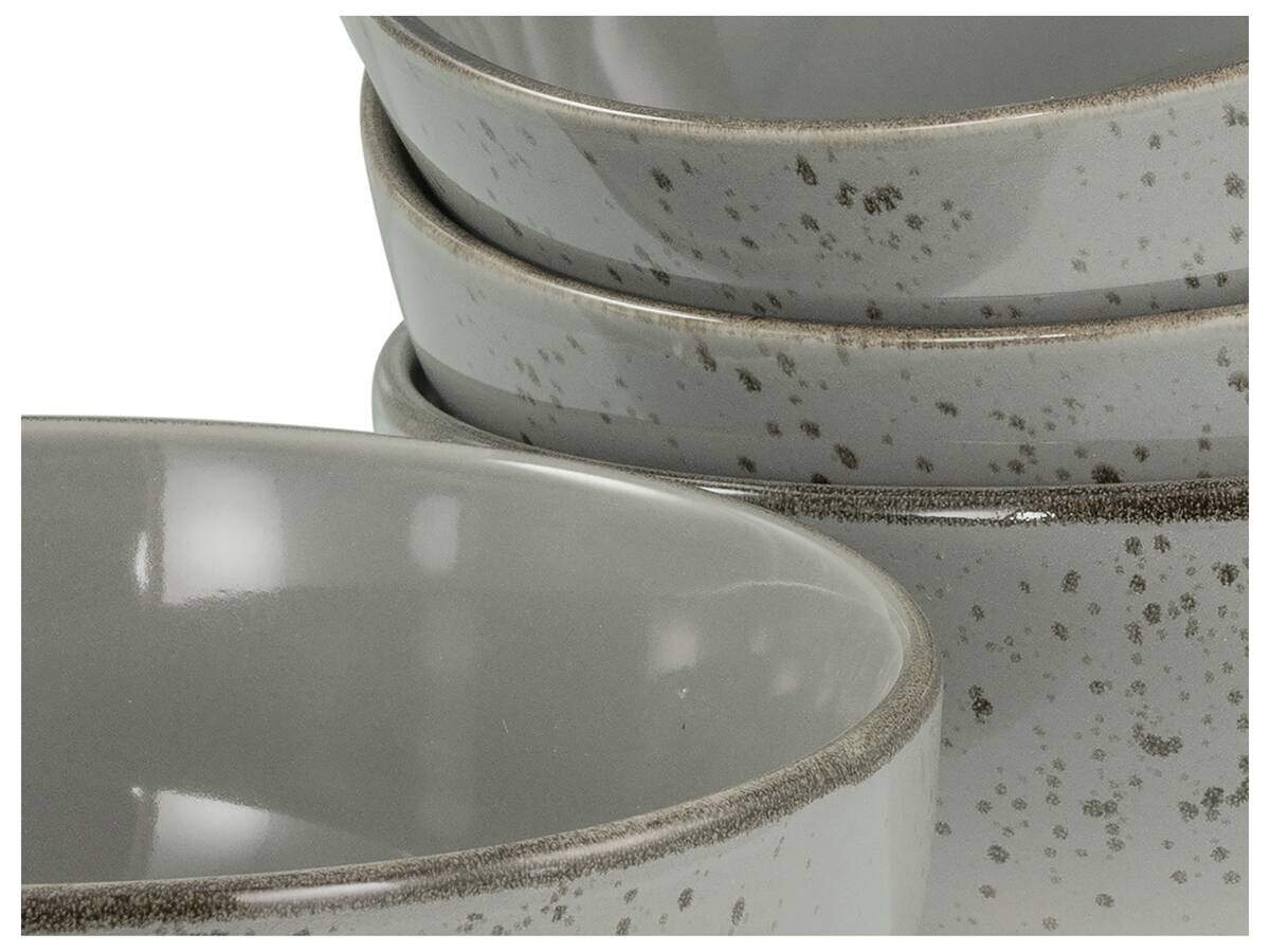 CreaTable Schüssel-Set Nature Collection Stone grau Steinzeug