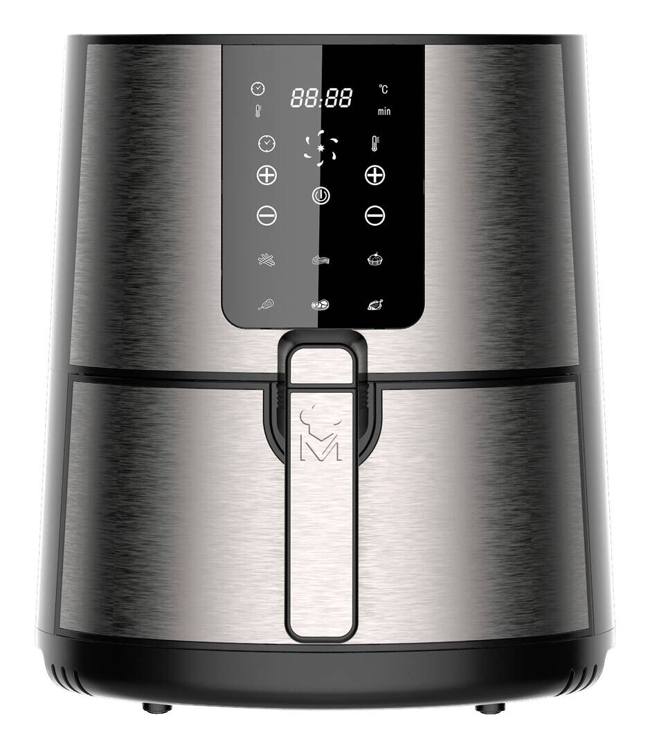 MASTERPRO Heißluftfritteuse BGMP-9307 silber Edelstahl B: ca. 26 cm ca. 3,6 l