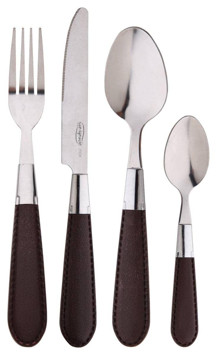SAN IGNACIO Besteckset Brinny brown silber Edelstahl 24 tlg.