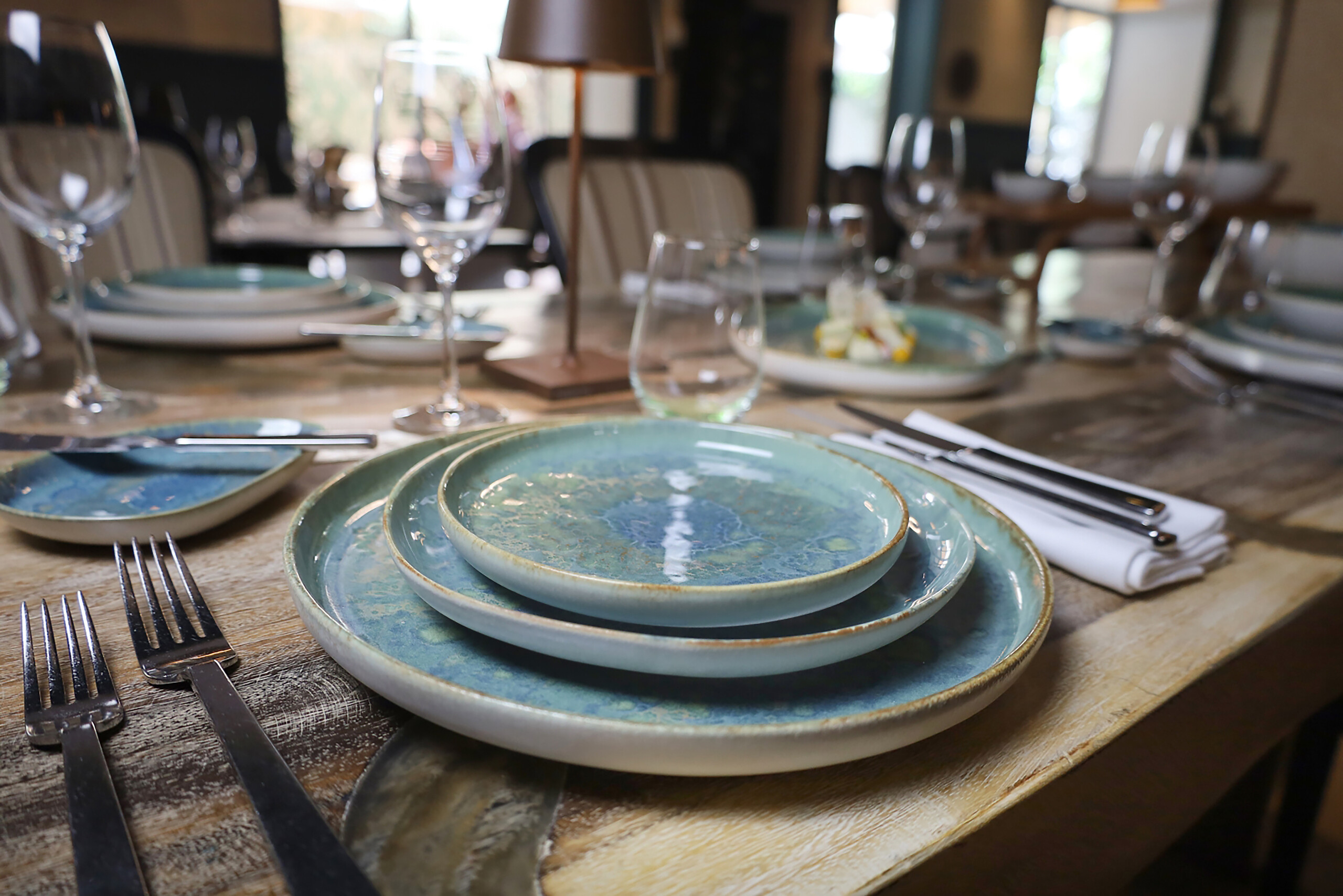 CreaTable Tafelservice Yuki grün Steinzeug 12 tlg.