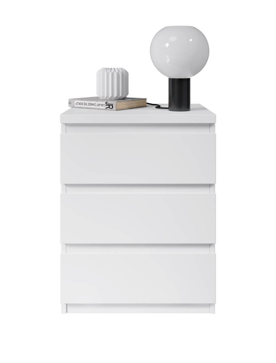 Nachtkonsole Olli weiß B/H/T: ca. 45x61x38 cm