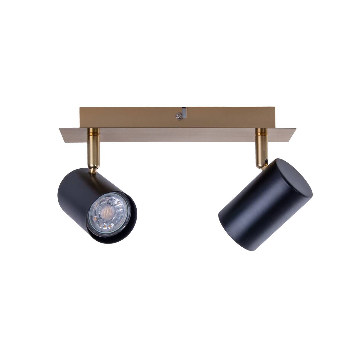 Näve Leuchten Deckenleuchte 1394822 gold schwarz Metall B/H/T: ca. 7x13,5x24 cm GU10 2 Brennstellen