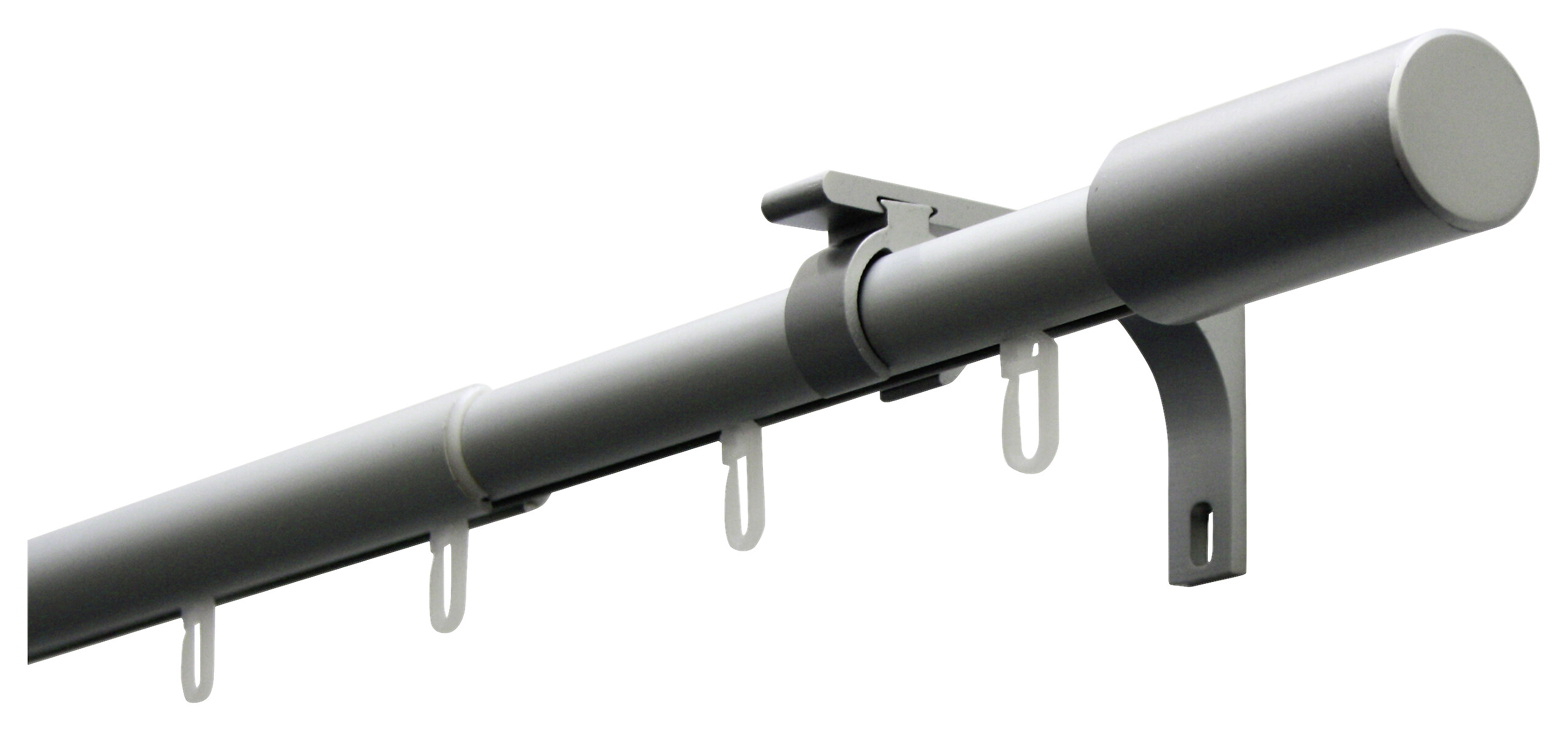 Boviva Stilgarnituren Zylinder silber Metall D: ca. 2,2 cm ausziehbar von ca. 100 bis 190 cm 1.0 Läufe