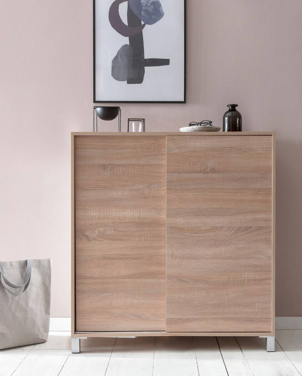 Schuhschrank Eiche Sonoma Nachbildung B/H/T: ca. 100x108x37,5 cm