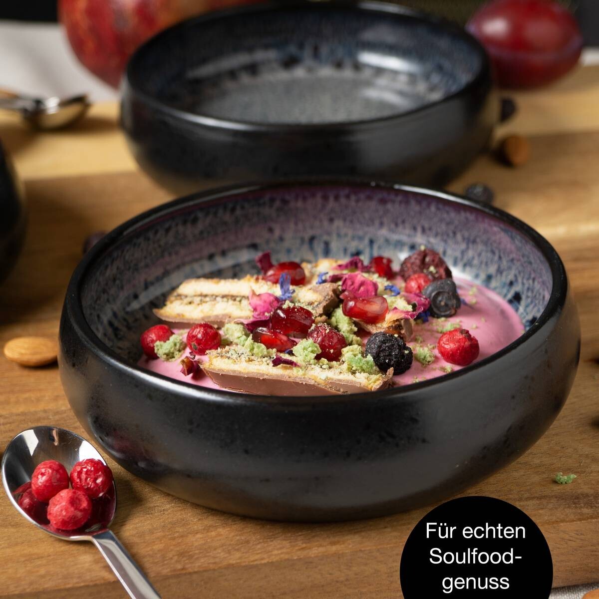 Moritz & Moritz Dessertschalen-Set grauschwarz Steinzeug H/D: ca. 5x19 cm