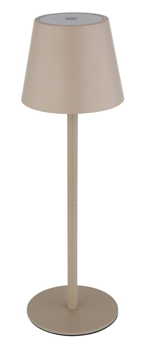 GLOBO LED-Tischleuchte sand Opal schwarz Kunststoff Metall H/D: ca. 36x11,5 cm 1 Brennstellen