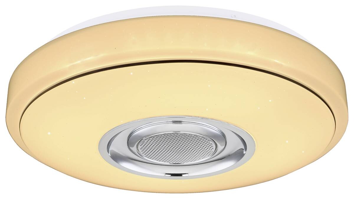 POCOline Deckenleuchte Sound weiß Chrom Kunststoff Metall H/D: ca. 8x34 cm