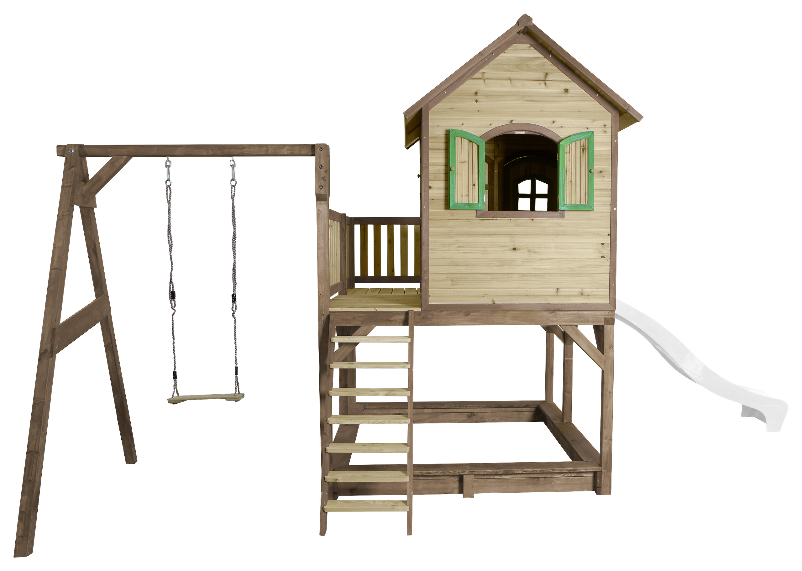 AXI Spielhaus Liam braun B/H/L: ca. 541x291x277 cm