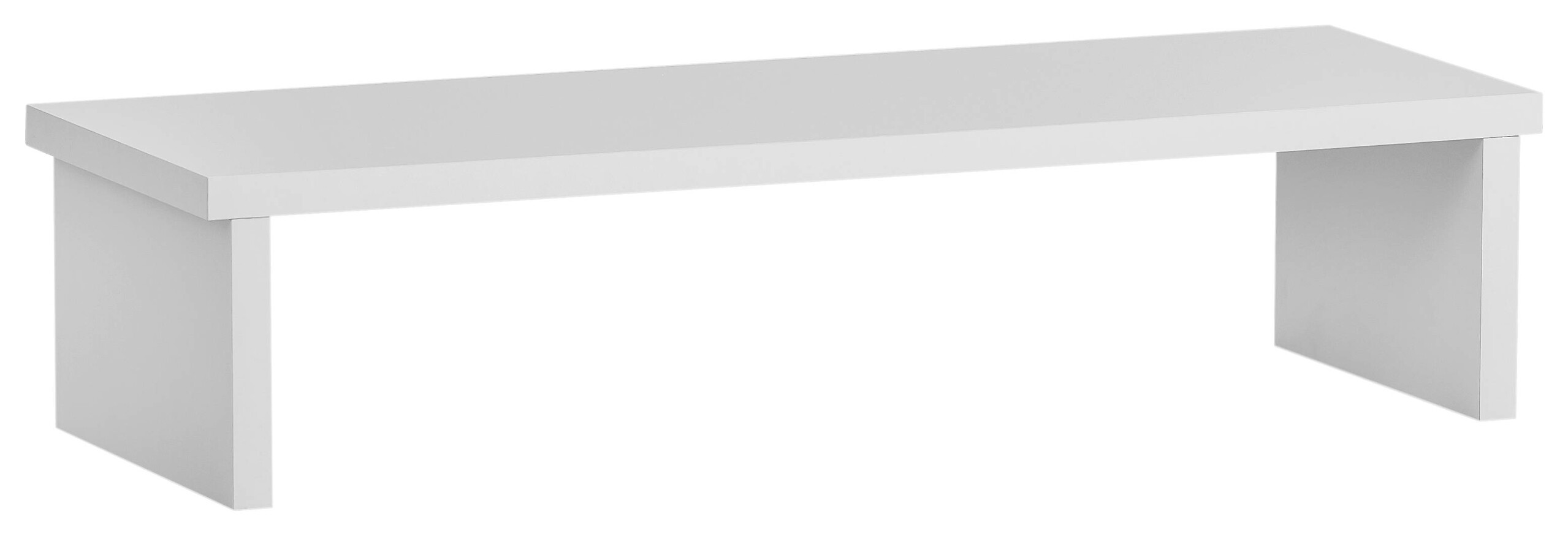 Monitoraufsatz Niels weiß perlweiß Optik B/H/T: ca. 55x12,7x20 cm