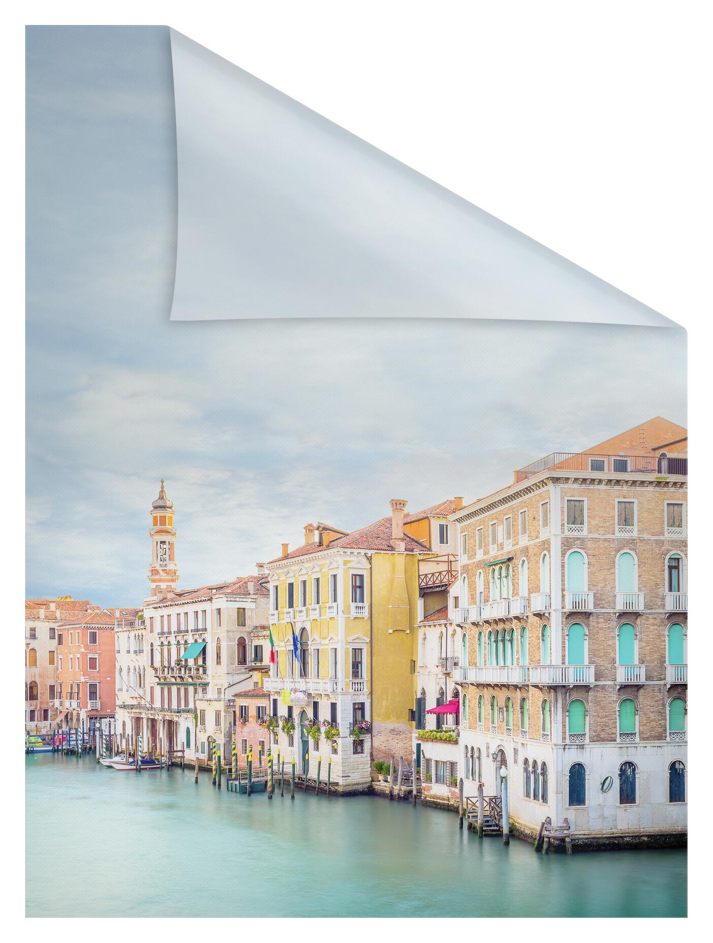 LICHTBLICK Fensterfolie Venedig Städte Venedig bunt B/L: ca. 50x50 cm