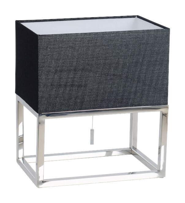 Näve Leuchten Tischleuchte NV3146122 schwarz Metall Kunststoff Textil B/H/T: ca. 30x34x19 cm E27 1 Brennstellen