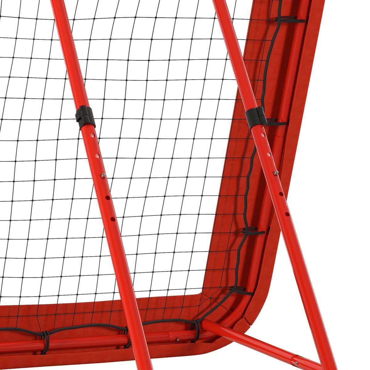 HOMCOM Fußball Rebounder rot Metall B/H/L: ca. 118x120x128 cm
