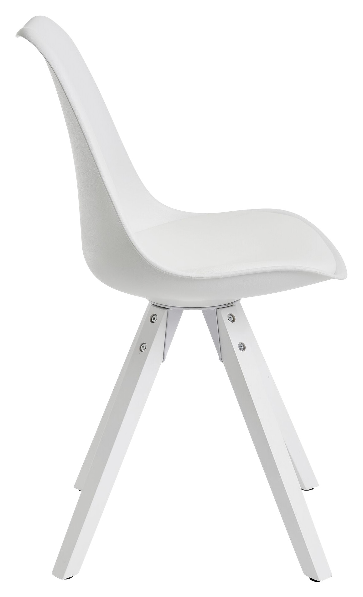 Stuhl 2er-Set. weiß B/H/T: ca. 49x87x52 cm