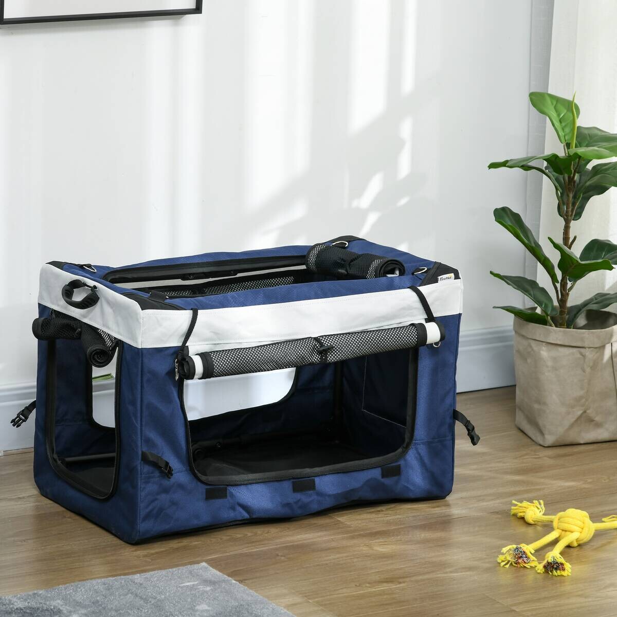 PawHut Hunde-Zubehör blau Polyester B/H/L: ca. 58x81x97,5 cm