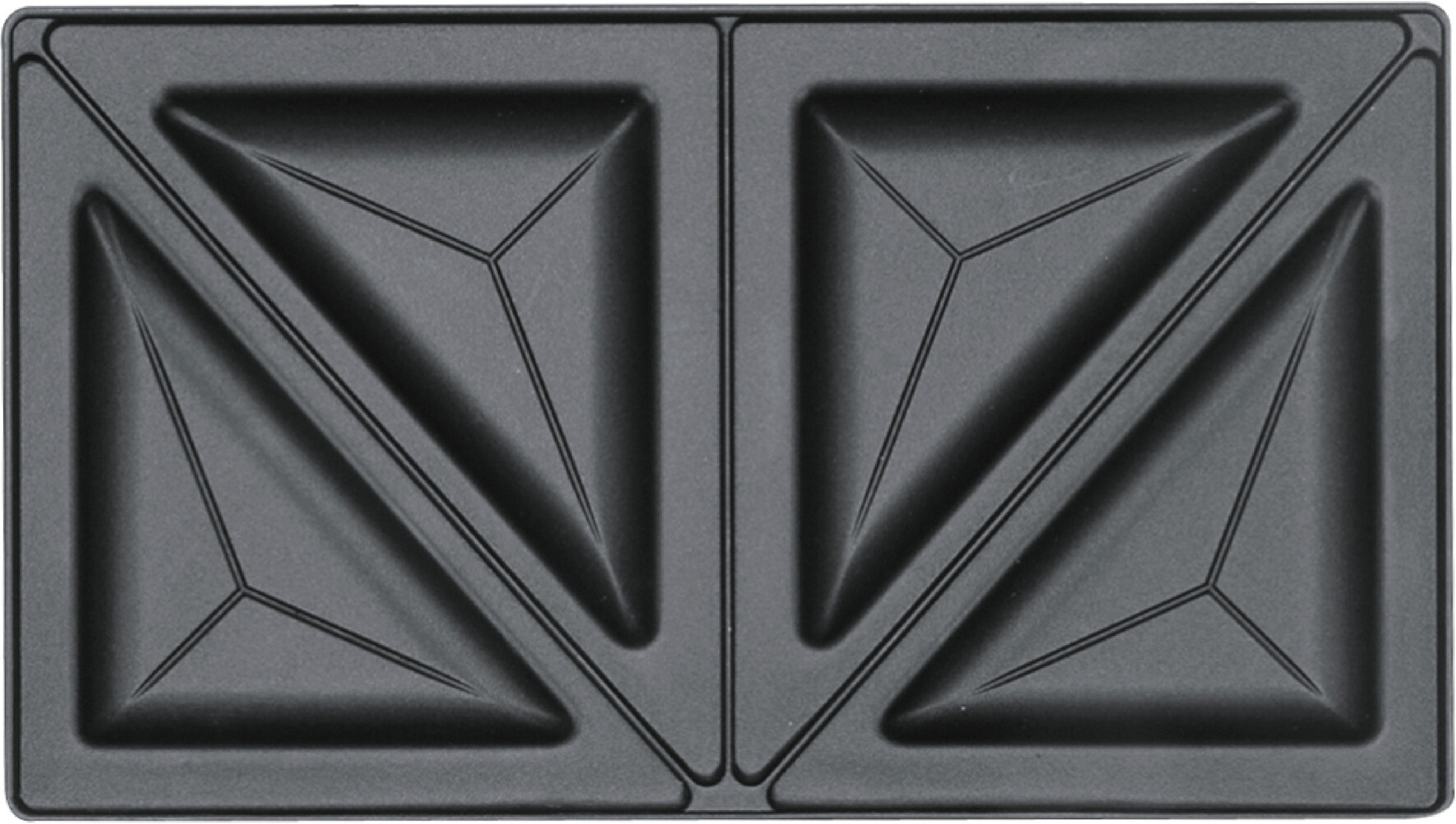 POCOline Sandwichtoaster schwarz Metall Kunststoff B/H/L: ca. 23,3x9,4x23,5 cm