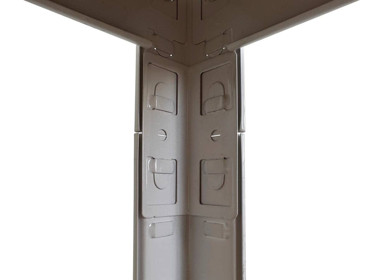 Schwerlaststeckregal weiß B/H/T: ca. 90x180x40 cm