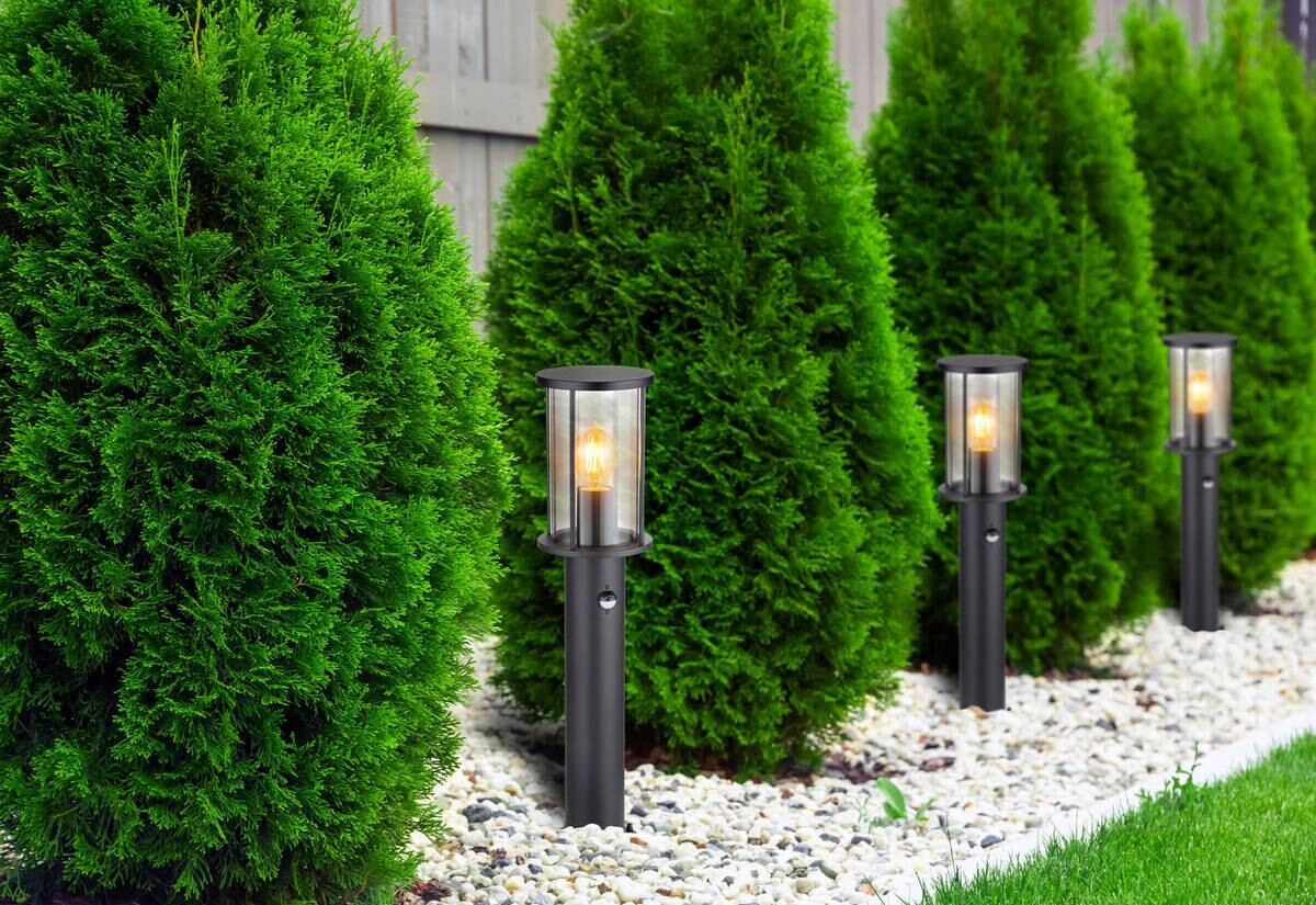 Außenleuchte schwarz H/D: ca. 60x14,3 cm