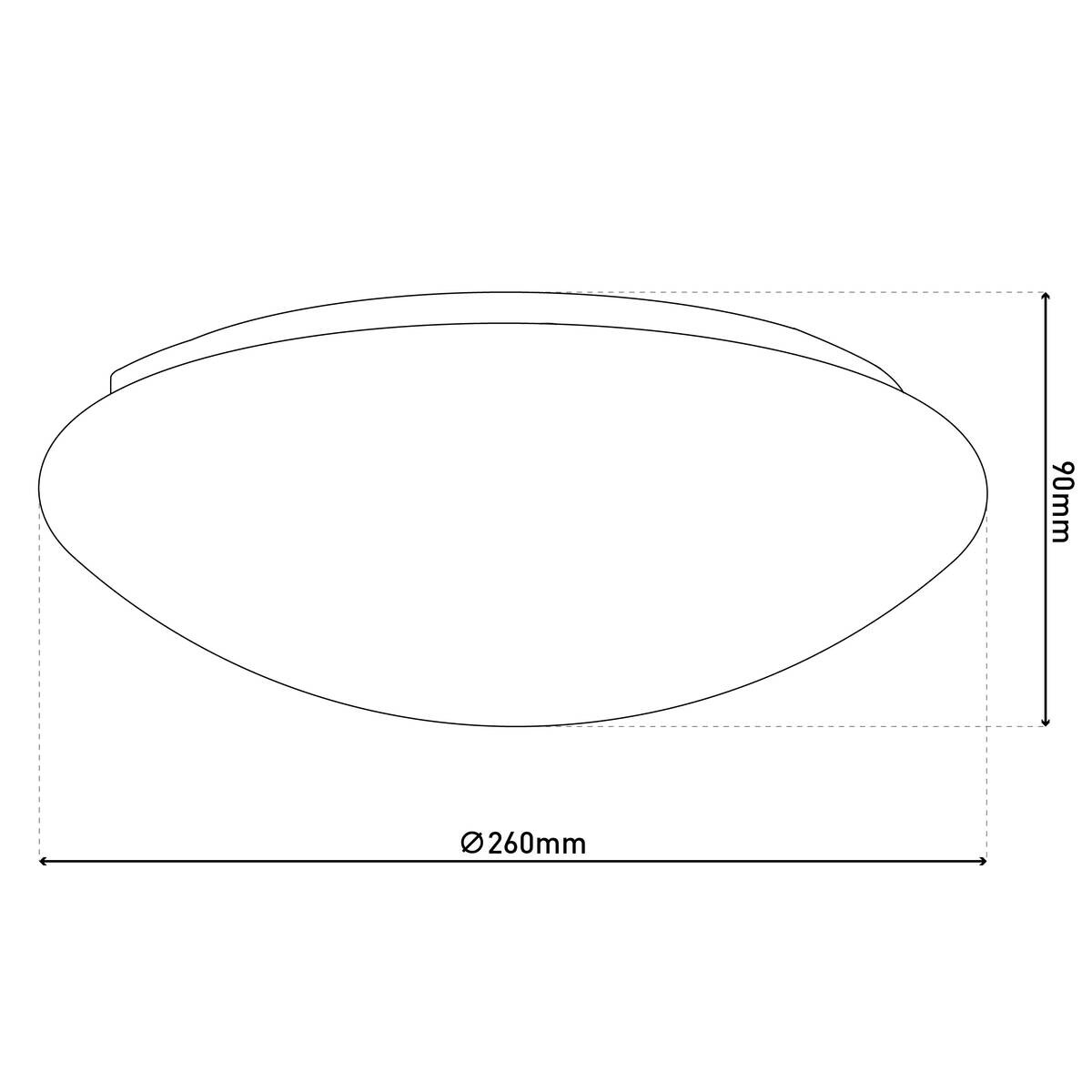 Näve Leuchten LED-Deckenleuchte weiß Kunststoff Metall B/H/T/D: ca. 26x9x26x26 cm