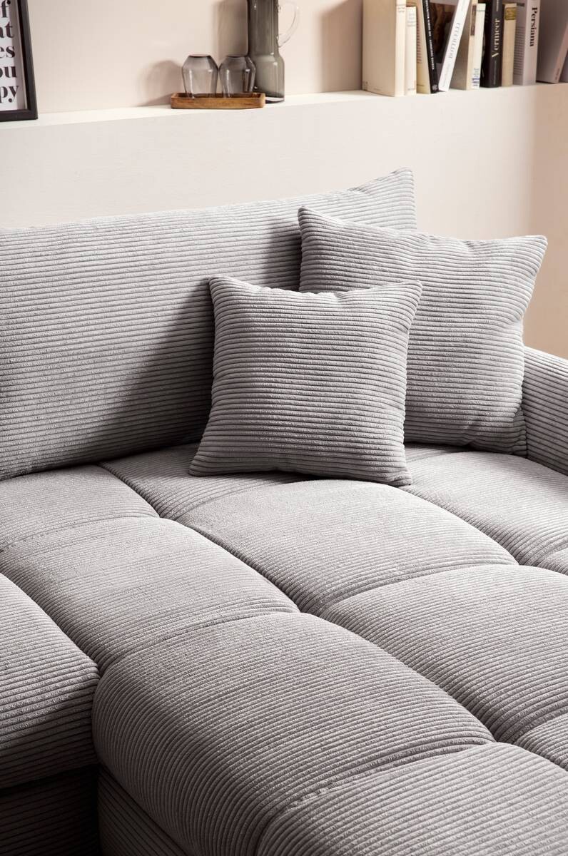 Ecksofa grau Microfaser B/H/T: ca. 332x96x227 cm Ecksofa grau Microfaser B/H/T: ca. 332x96x227 cm