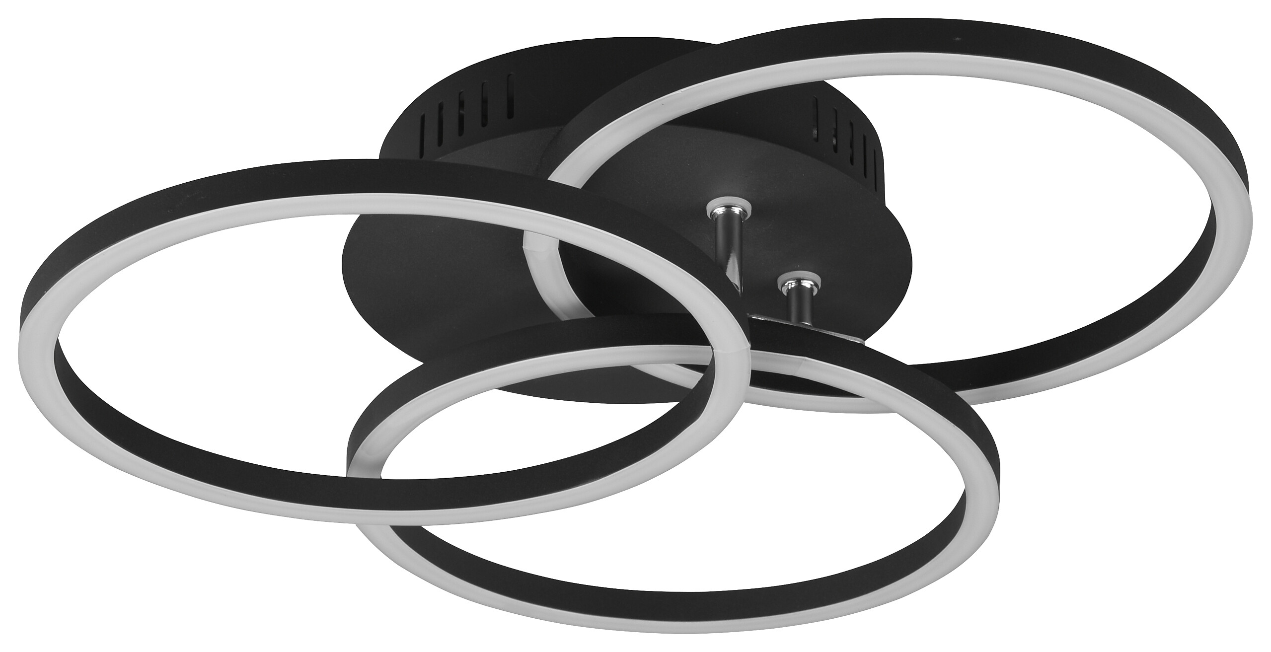 Reality Deckenleuchte Circle mattschwarz Metall B/L: ca. 9,5x43,5 cm 3 Brennstellen