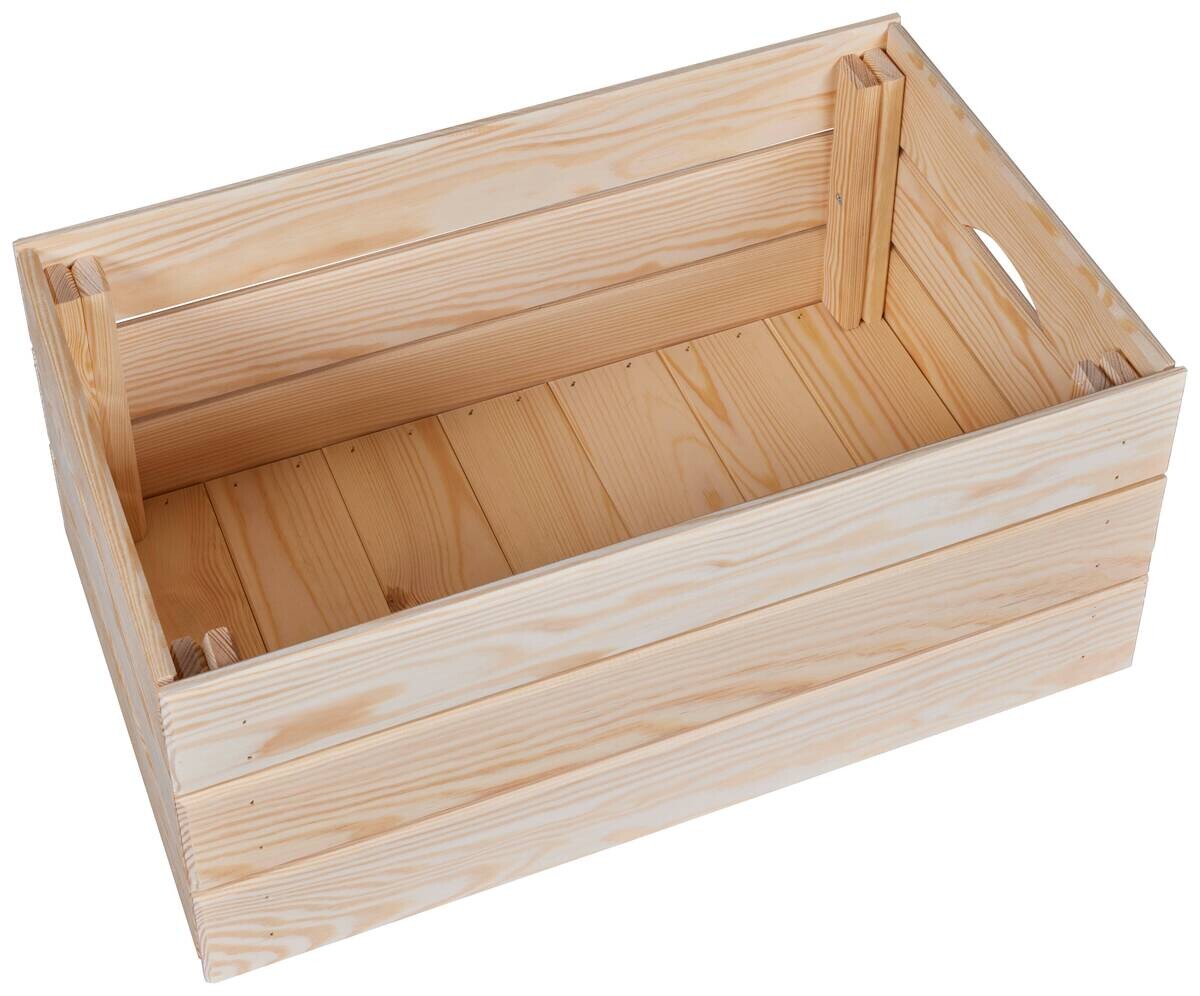 Holzkiste Valloni M natur natur Holz B/H/L: ca. 31,5x23x51 cm