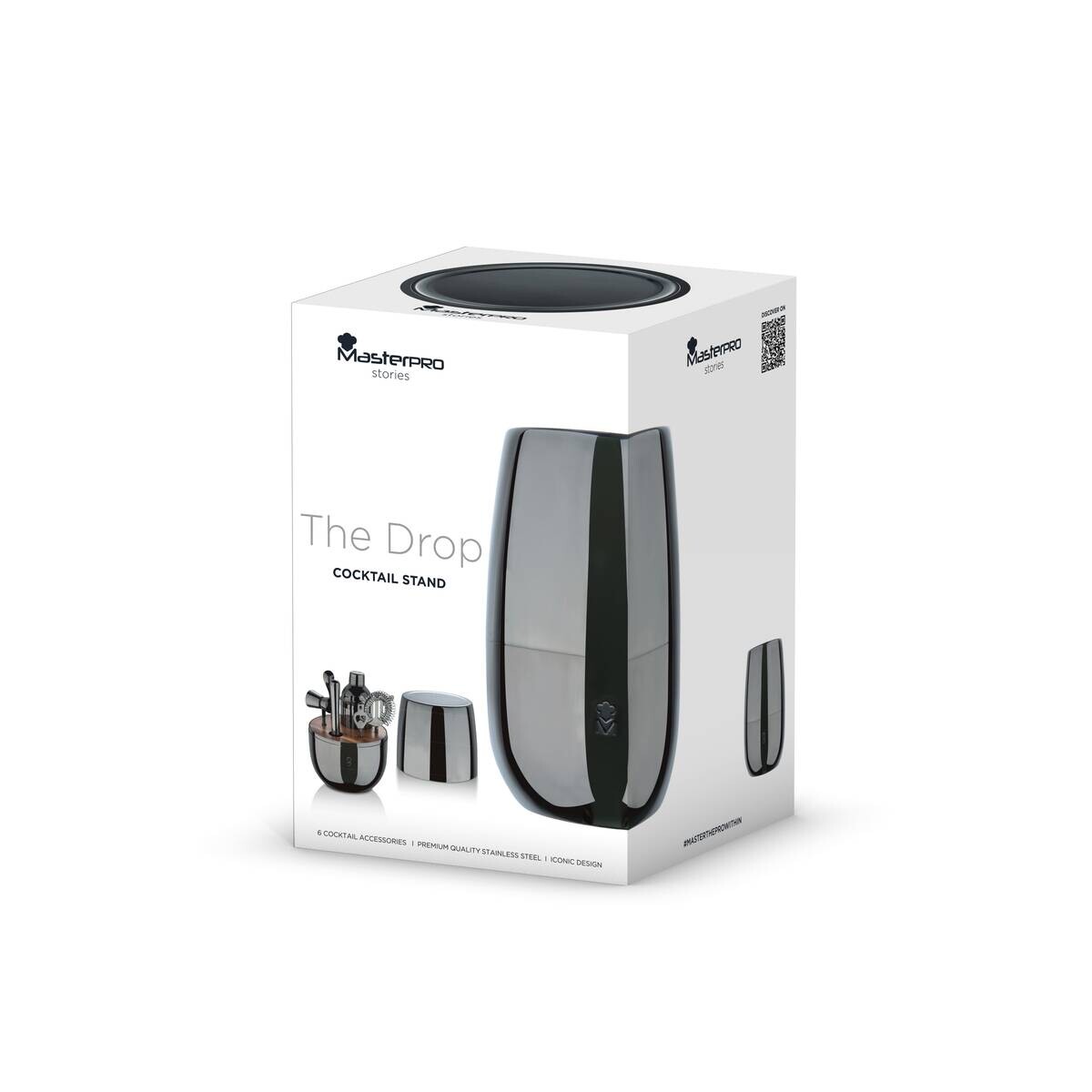 MASTERPRO Cocktail-Set THE DROP schwarz Edelstahl