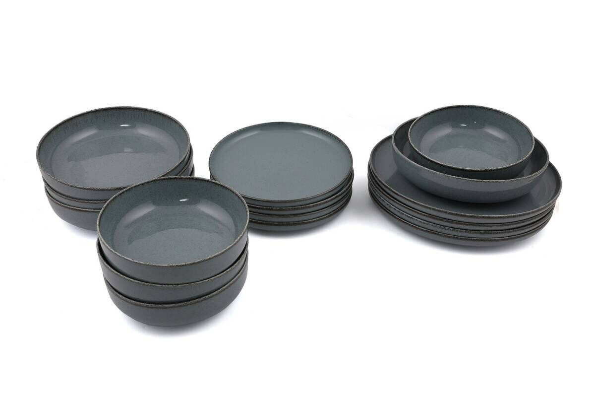 HermiaConcept Tafelservice Chamomile türkis Porzellan 16 tlg.