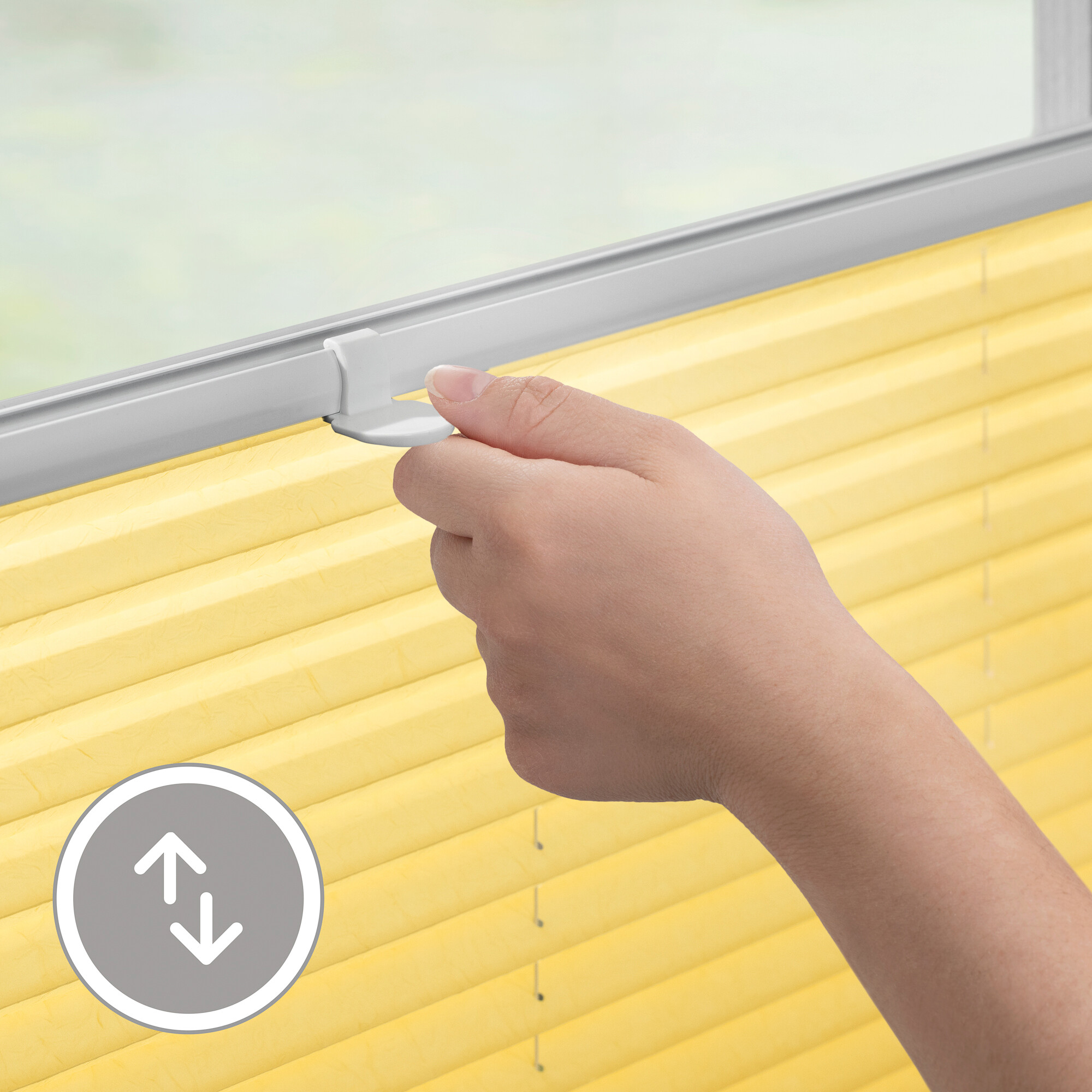 LICHTBLICK Spannplissee gelb B/L: ca. 50x130 cm