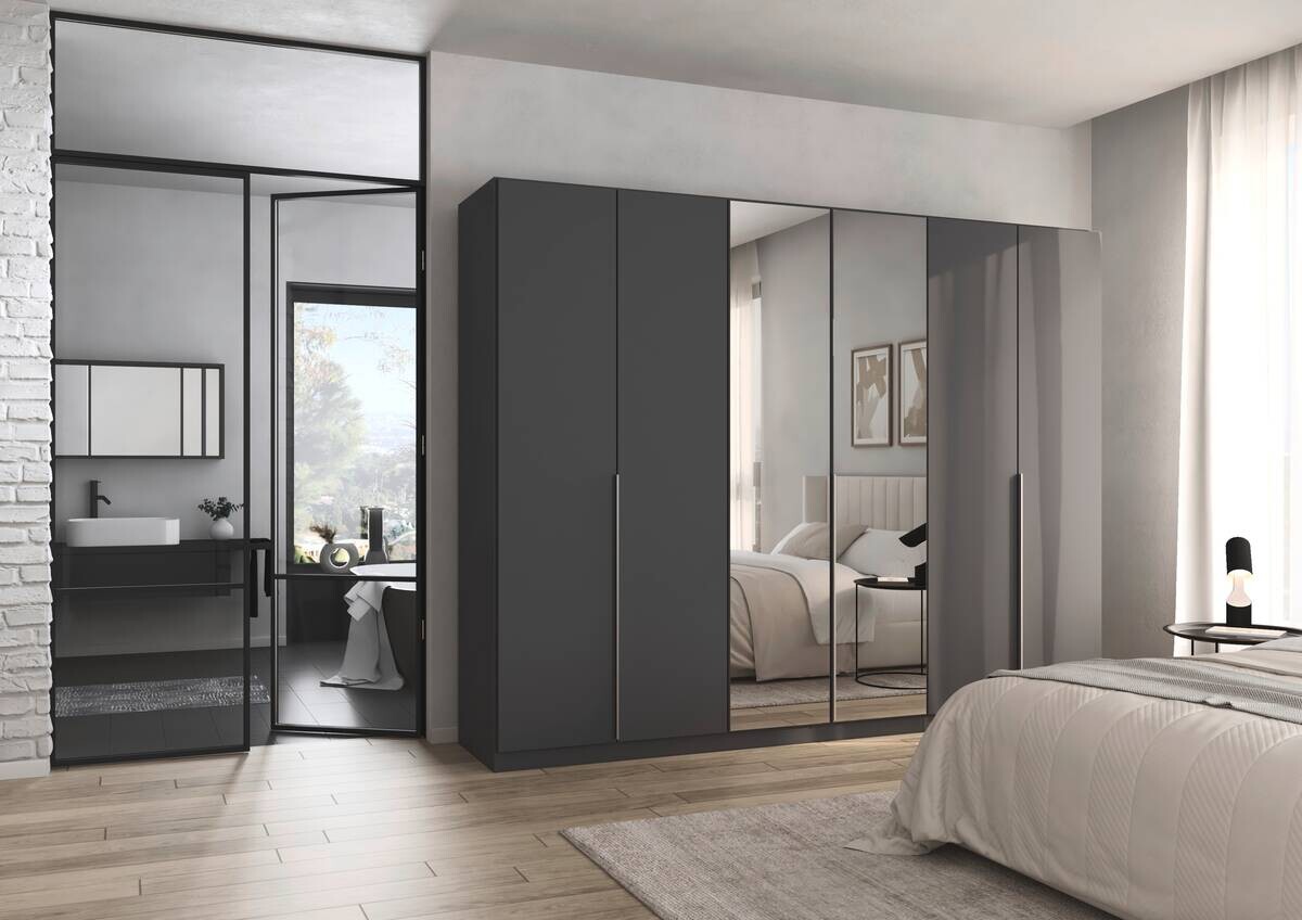 Kleiderschrank Alabama grau B/H/T: ca. 271x210x54 cm