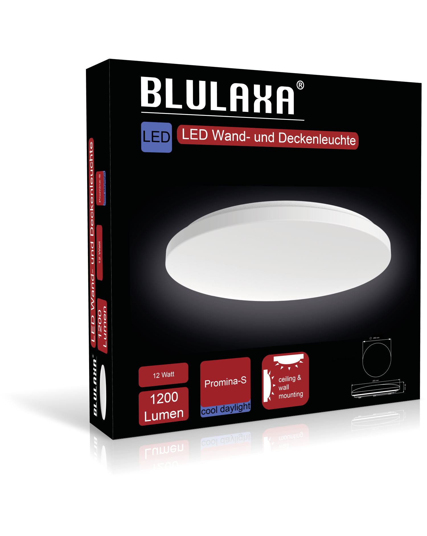 Blulaxa LED-Deckenleuchte Promina Kunststoff B/H/T: ca. 28x5,5x28 cm