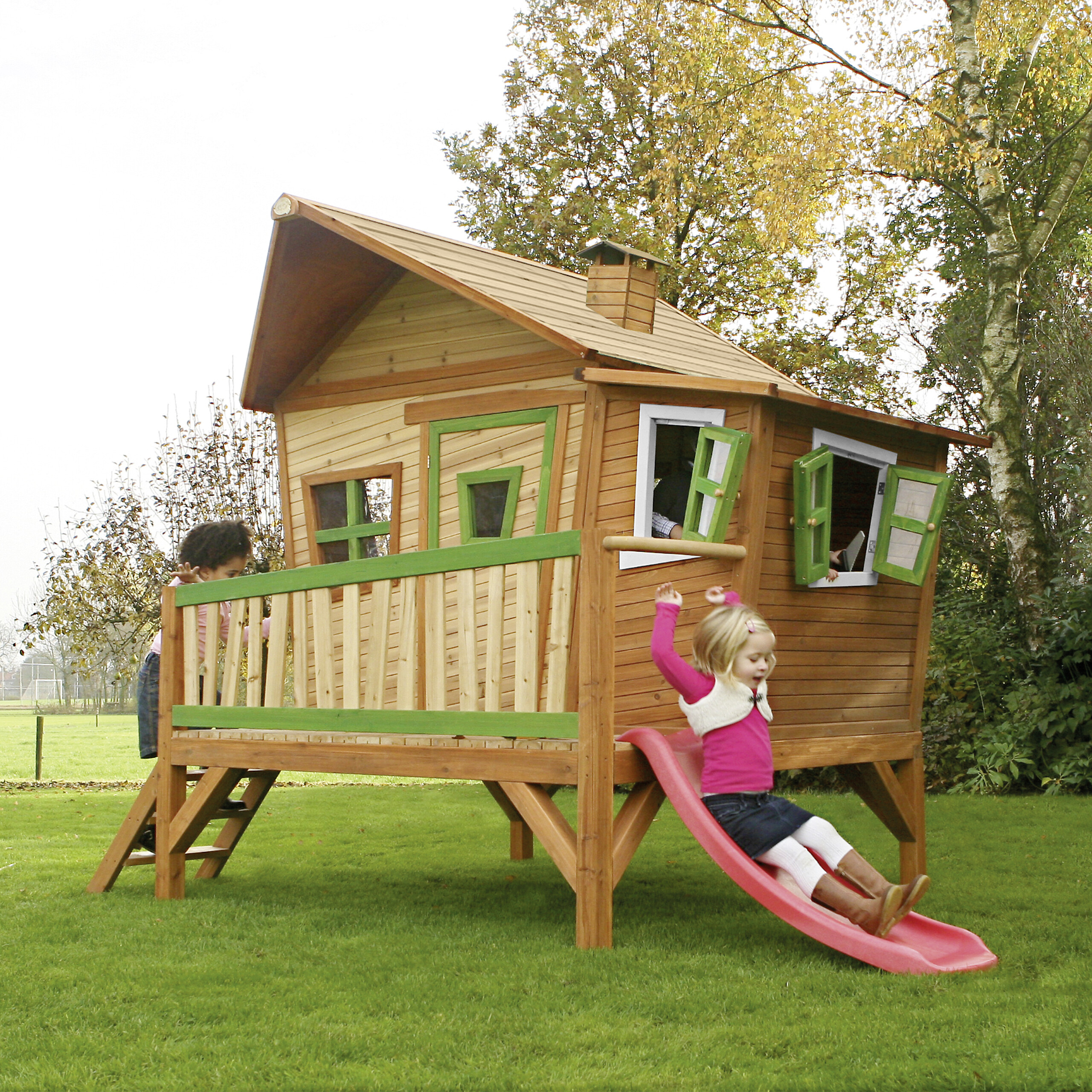 AXI Spielhaus Emma braun B/H/L: ca. 349x227x193 cm