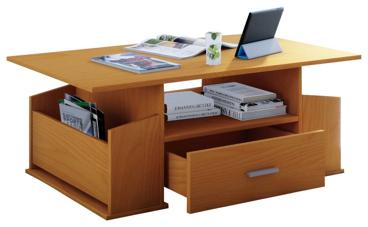 VCM Möbel Couchtisch Junata buche Holzwerkstoff B/H/T: ca. 110x44x52 cm