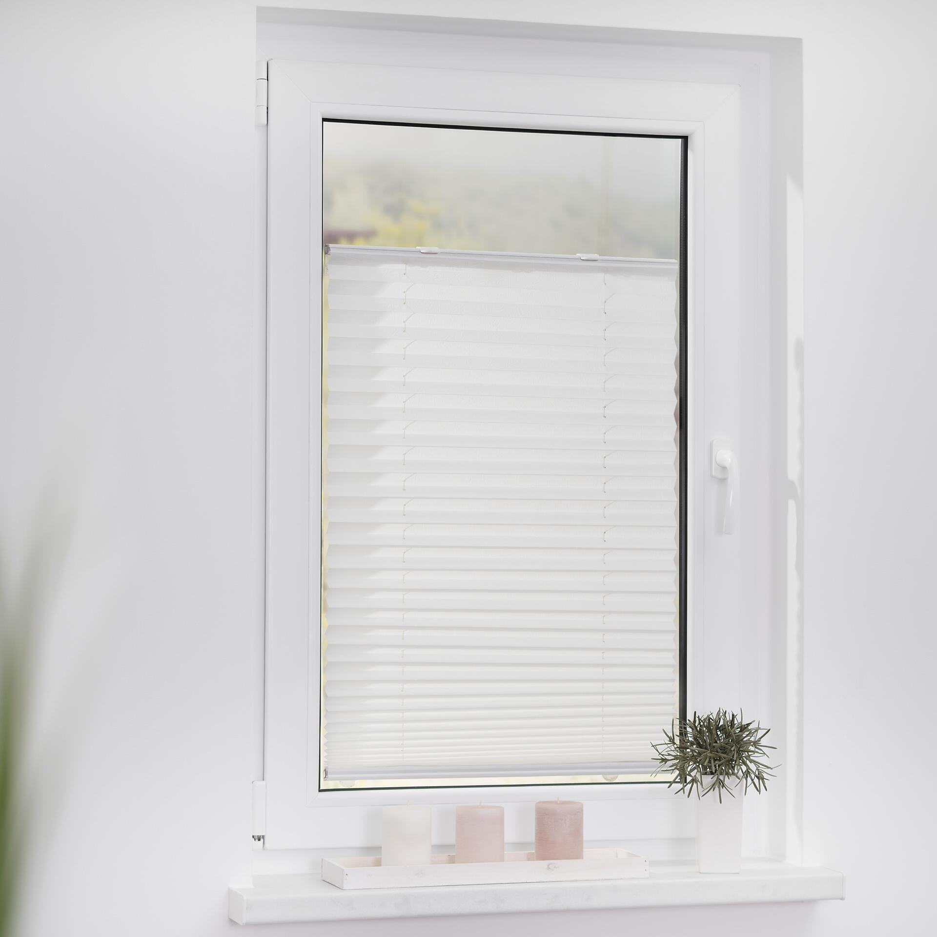 LICHTBLICK Spannplissee weiß B/L: ca. 65x130 cm