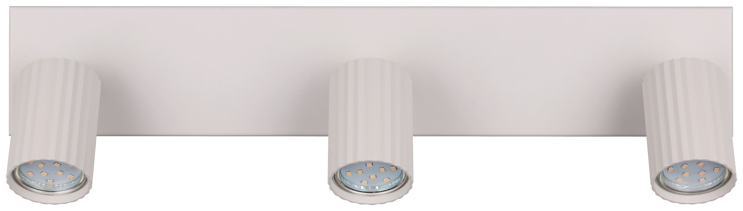 Reality Leuchten Spots Soka grau Metall B/H/L: ca. 50x14,5x9 cm GU10 3 Brennstellen