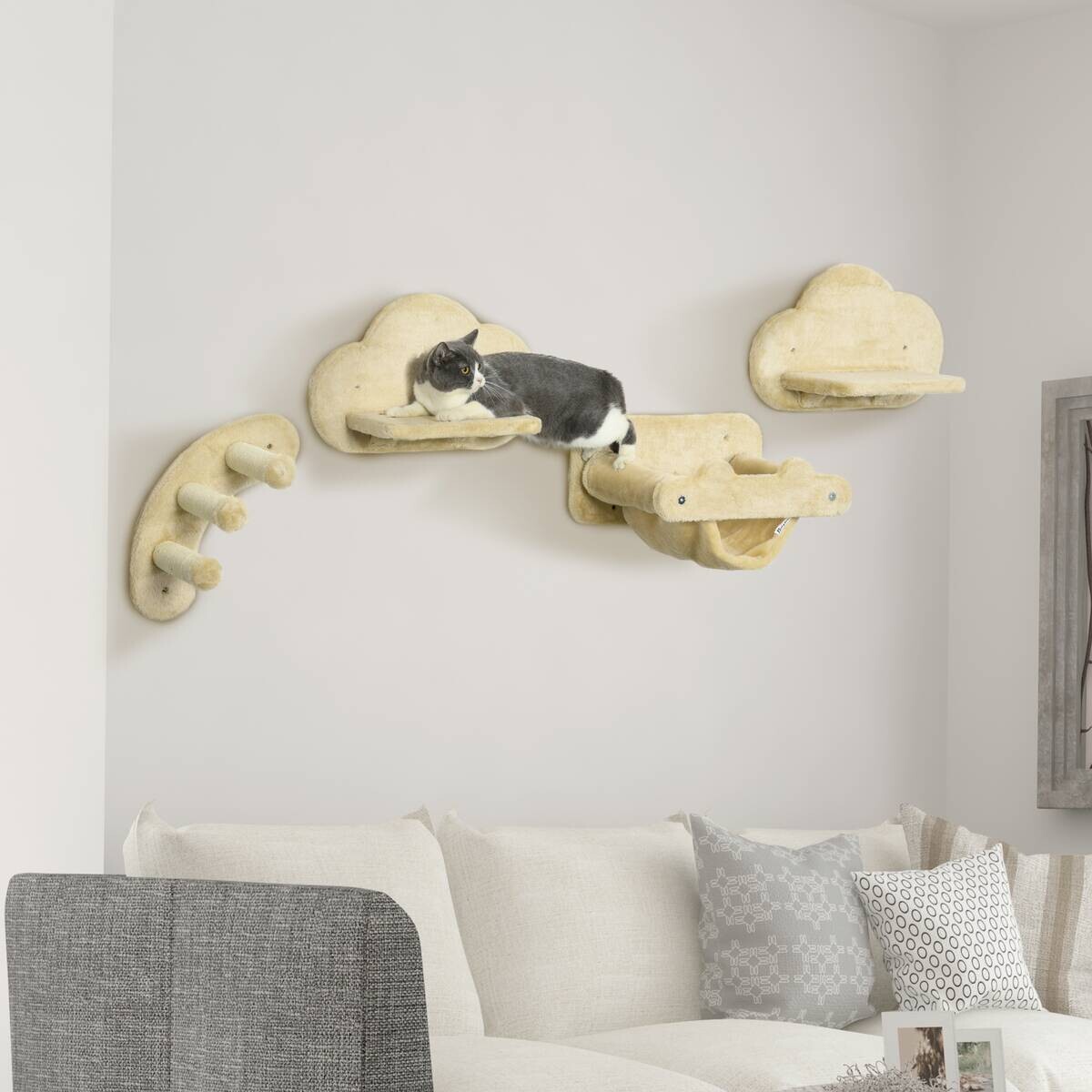 PawHut Katzen-Zubehör beige Edelstahl B/H/L: ca. 34x40x20 cm