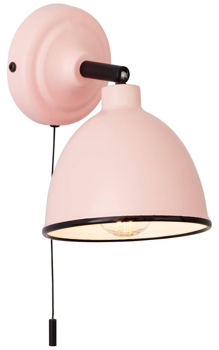 Brilliant Wandleuchte Telio 97002/17 rosa Metall H/T: ca. 12,5x19,5 cm E14 1 Brennstellen