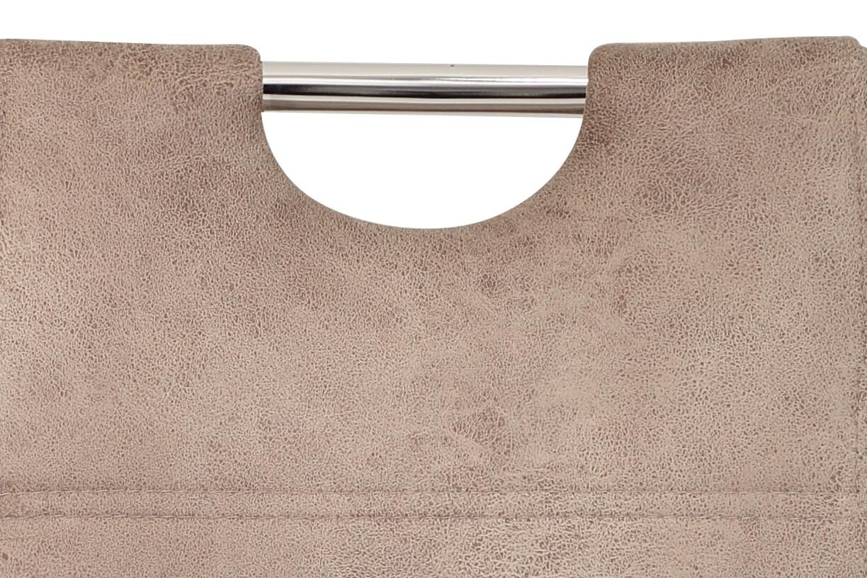 Stuhl Susi 2er Set beige Vintage Microfaser B/H/T: ca. 44x98x61 cm