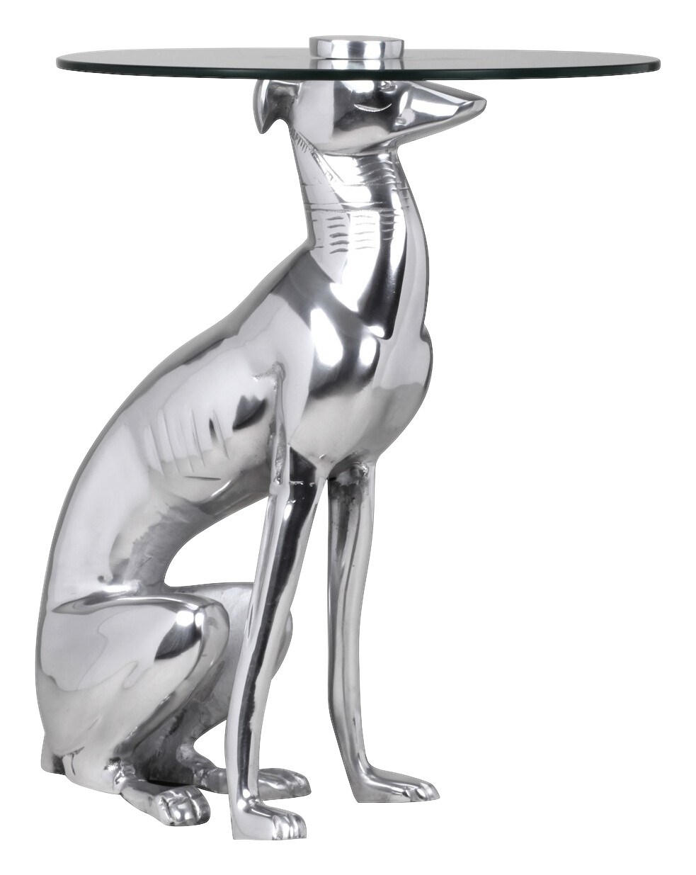 Beistelltisch silber Aluminium B/H/T: ca. 40x50x40 cm