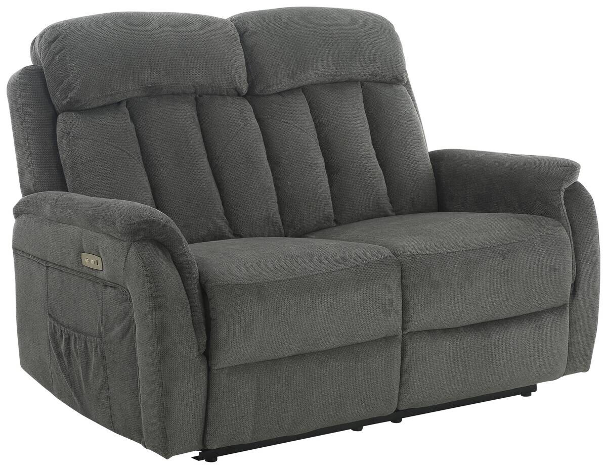 Sofa FM3216-2P grau Microfaser B/H/T: ca. 142x100x95 cm