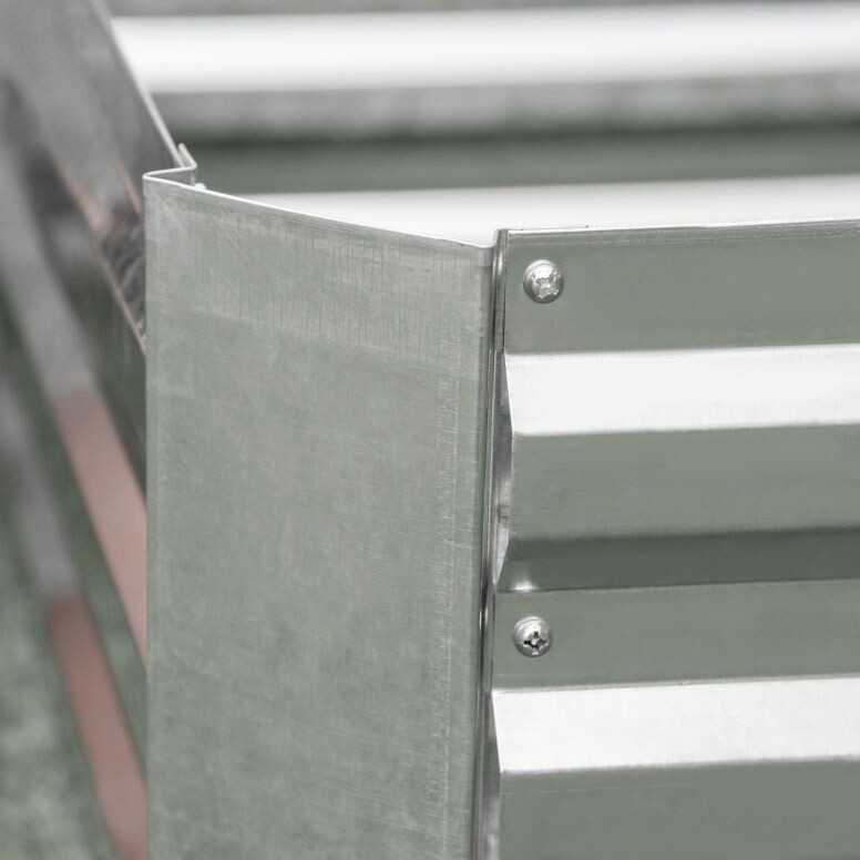 Outsunny Hochbeet silber Stahl H/T/L: ca. 30x90x120 cm